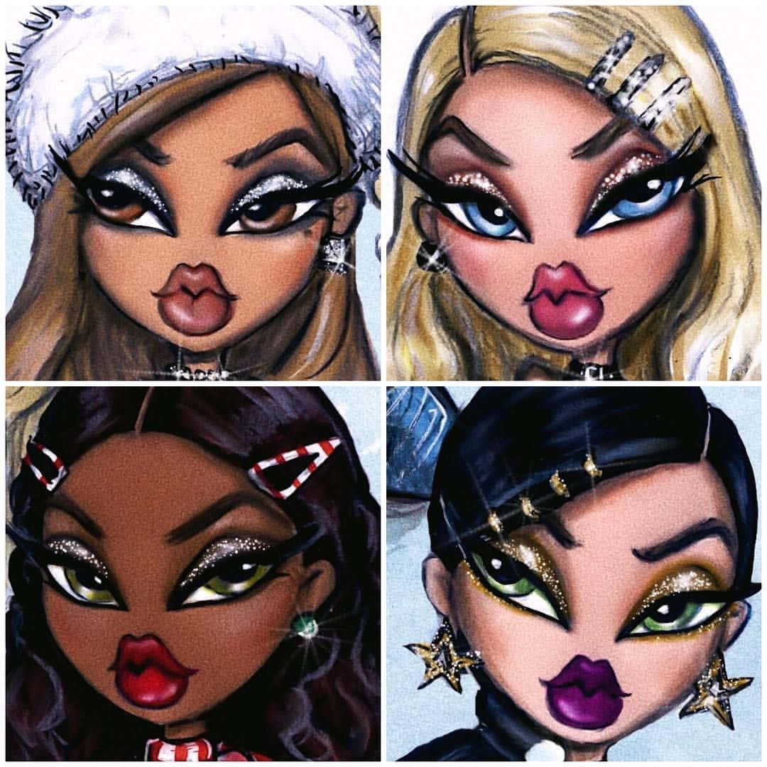 Iconic Four Aesthetic Bratz Doll Wallpaper