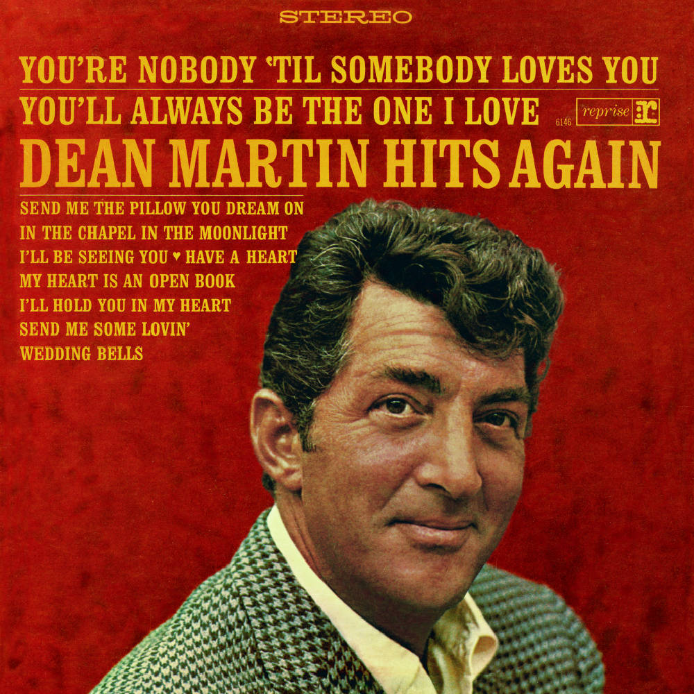 Iconic Retro Music Legend, Dean Martin With His Mini Album Wallpaper