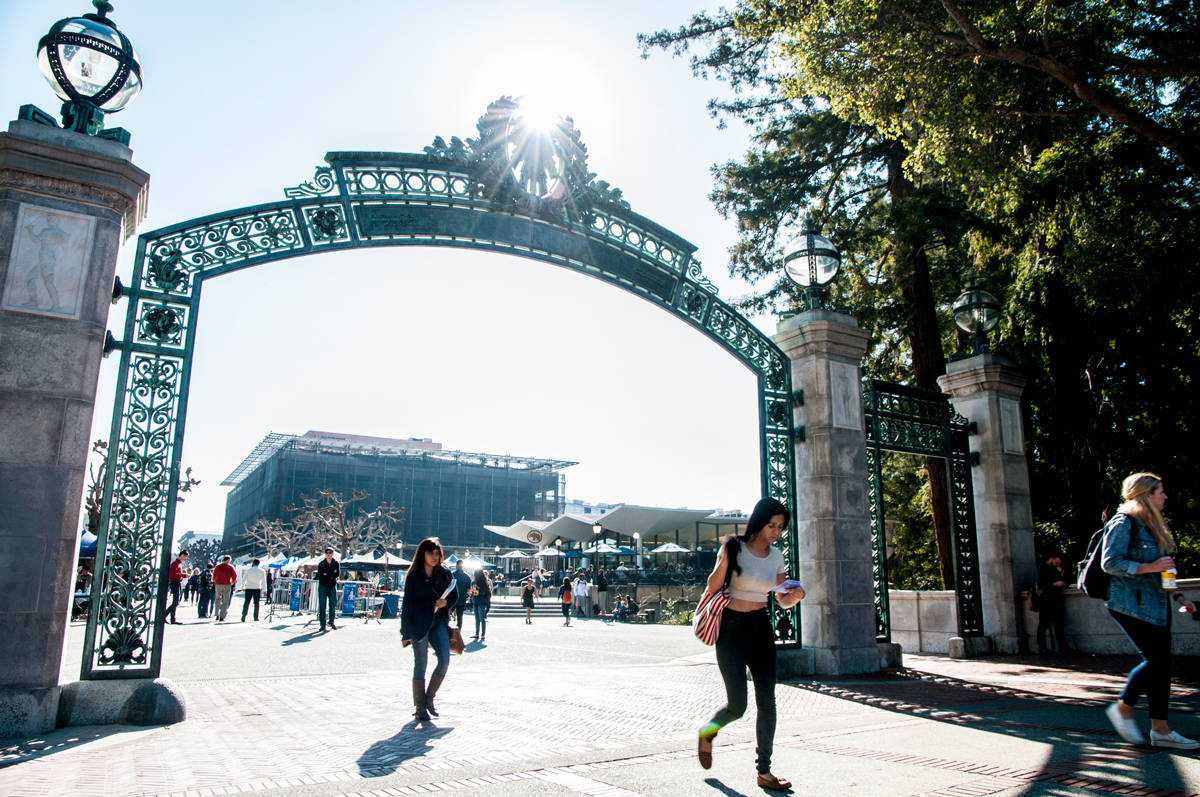 Iconic Sather Gate At The University Of California, Berkeley Wallpaper