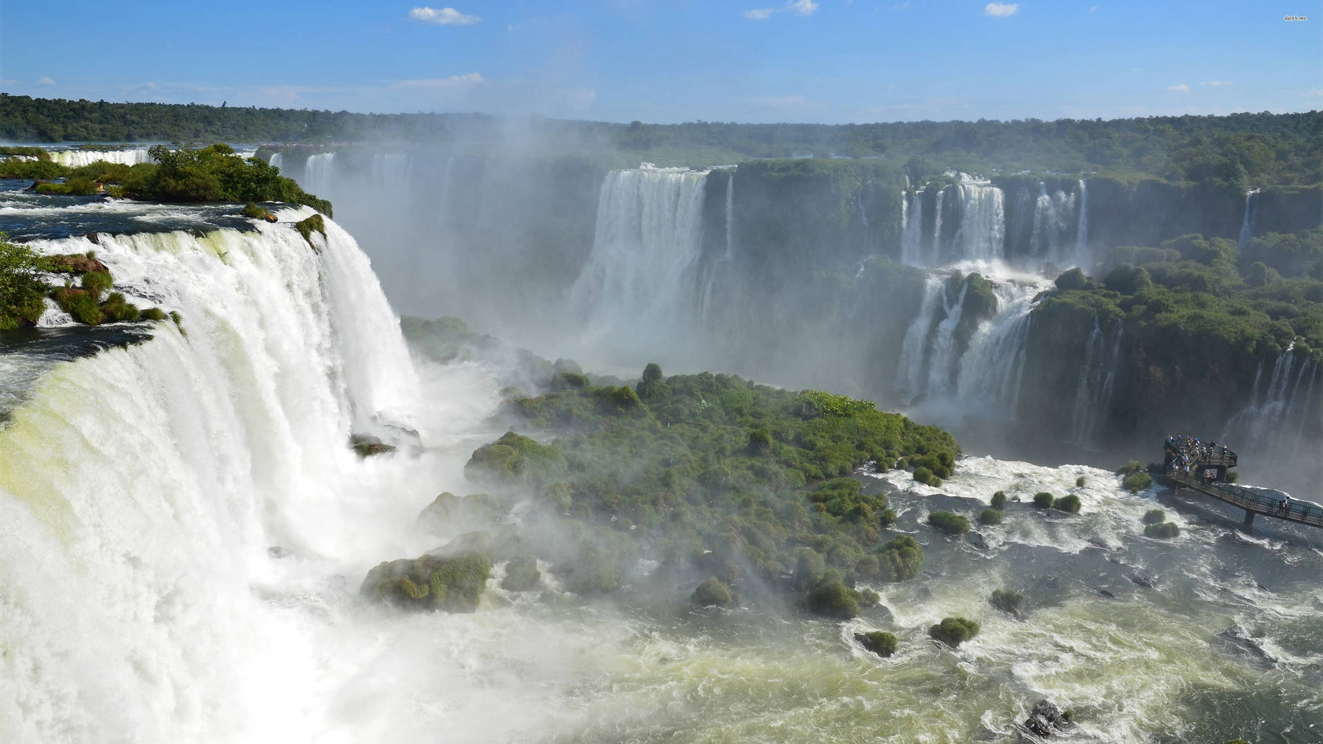 Iguazu Waterfalls Aerial Shot Wallpaper