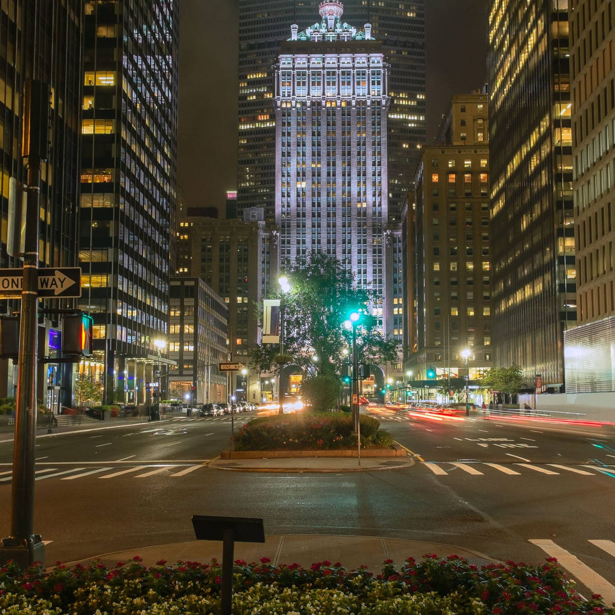 Illuminate City: A Nighttime View Of Park Avenue, New York Wallpaper