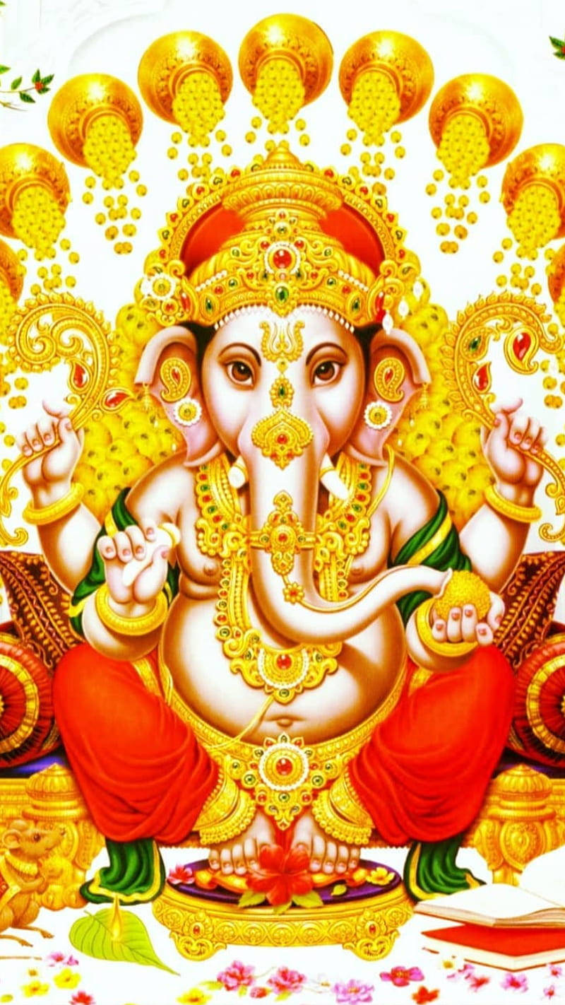 Illustration Of Ganesh Mobile Wallpaper