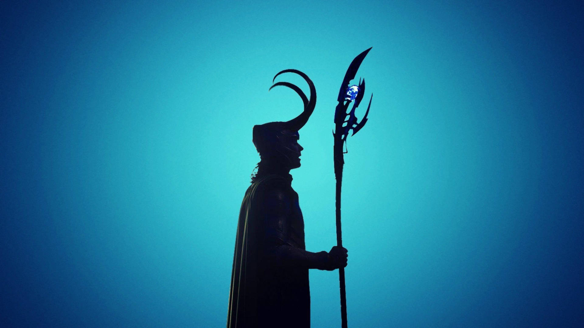 Image Silhouette Of Loki In Blue Wallpaper