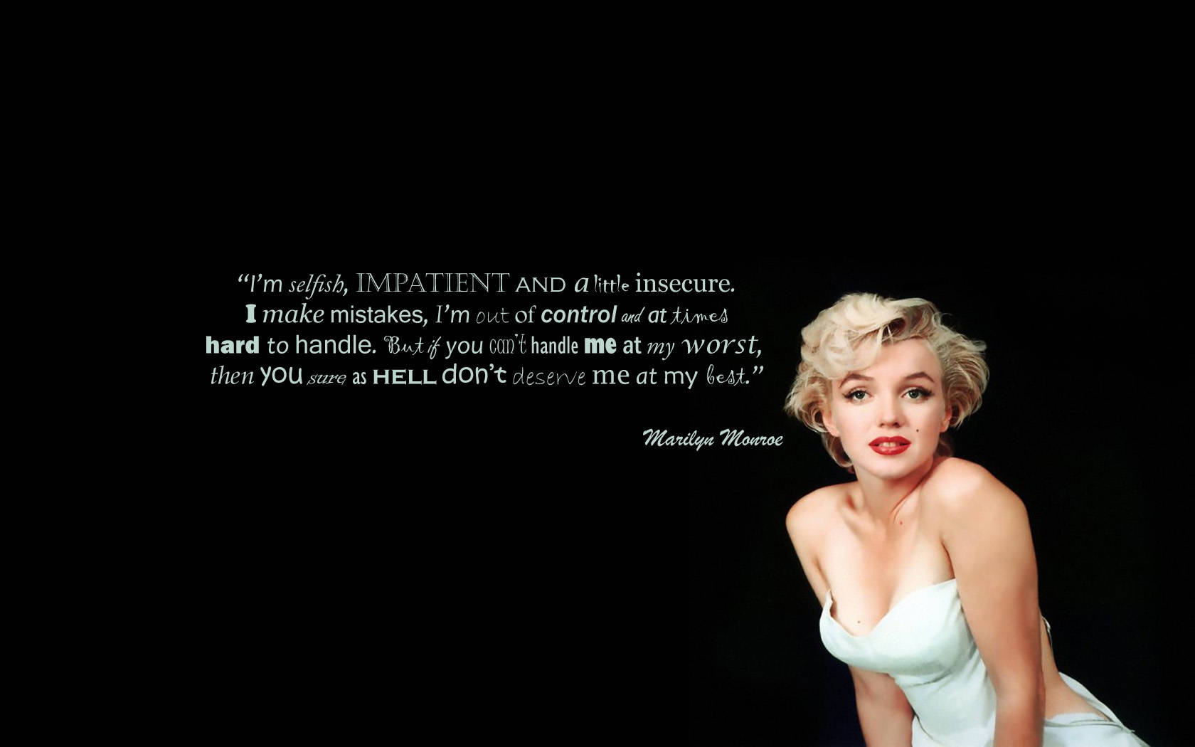 Impatient Marilyn Monroe Quotes Wallpaper