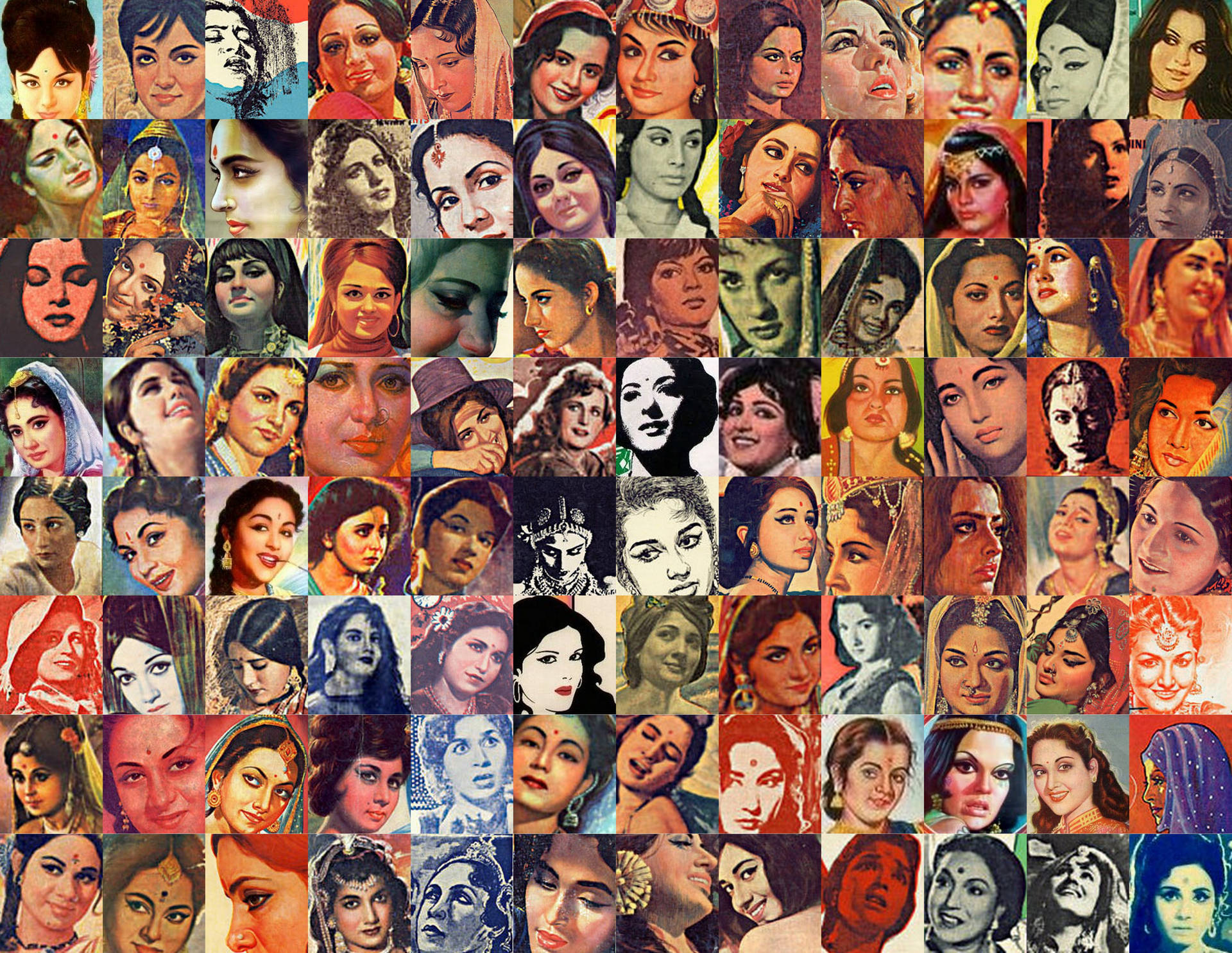 Indian Actresses Collage Wallpaper