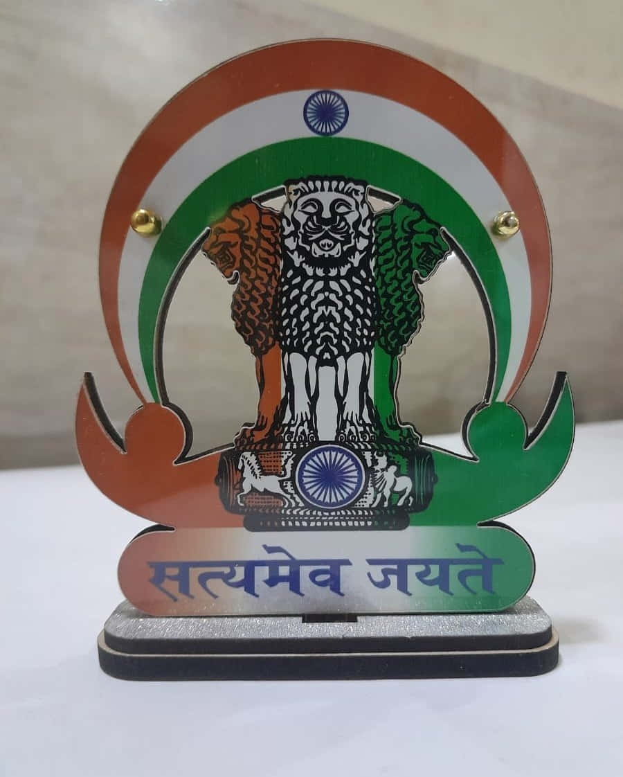 Indian National Emblem Satyamev Jayate Desk Decor Wallpaper