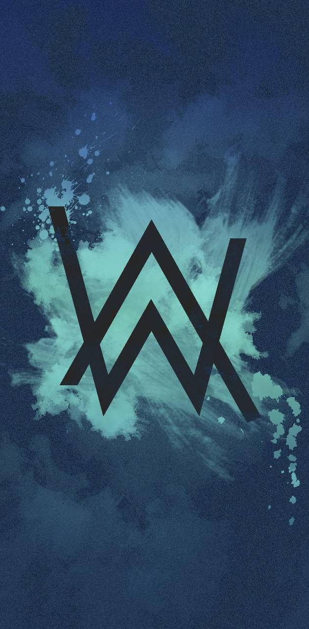 Indigo And Black Alan Walker Logo Wallpaper