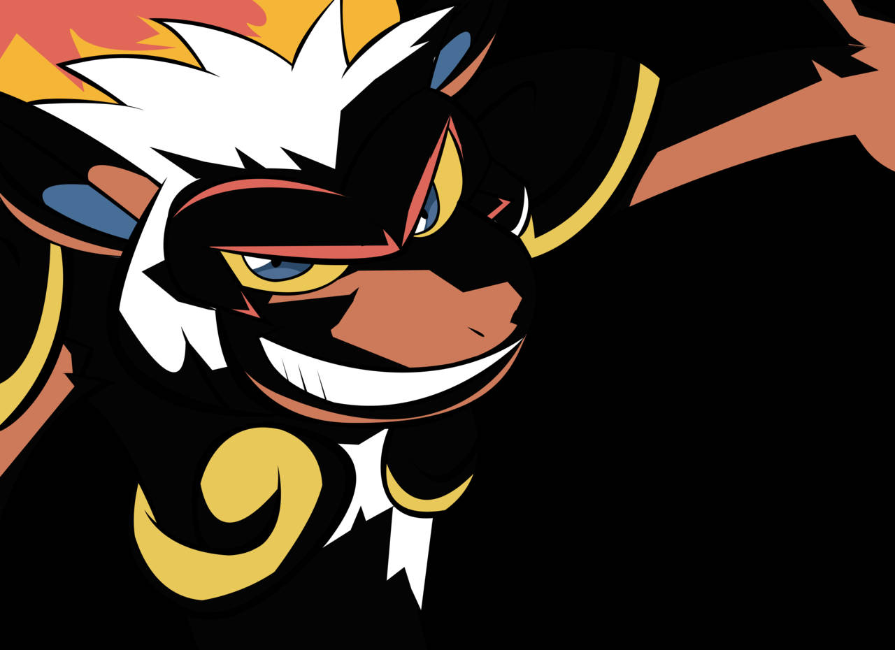 Infernape On Black Wallpaper