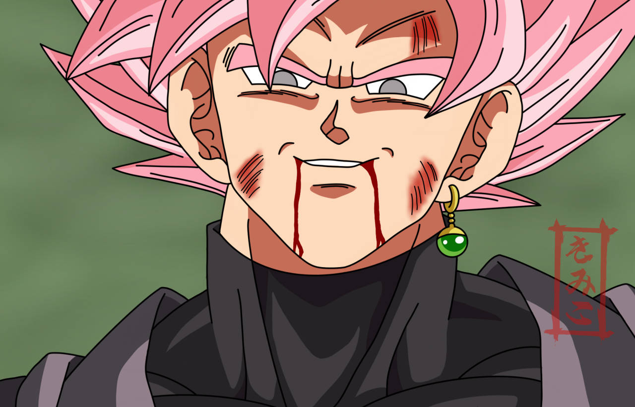 Injured Super Saiyan Rose Black Goku Wallpaper