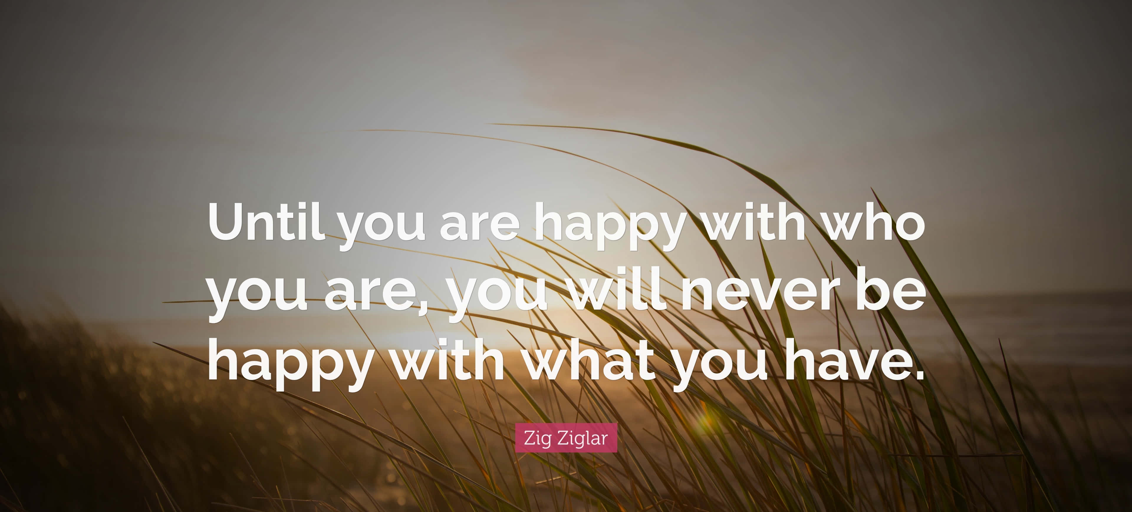 Inspiring Happiness Quote On Serene Beach Background Wallpaper