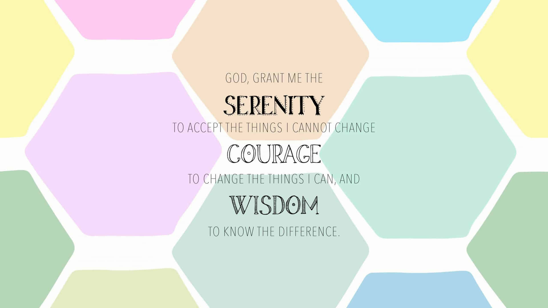 Inspiring Serenity Prayer Background Wallpaper