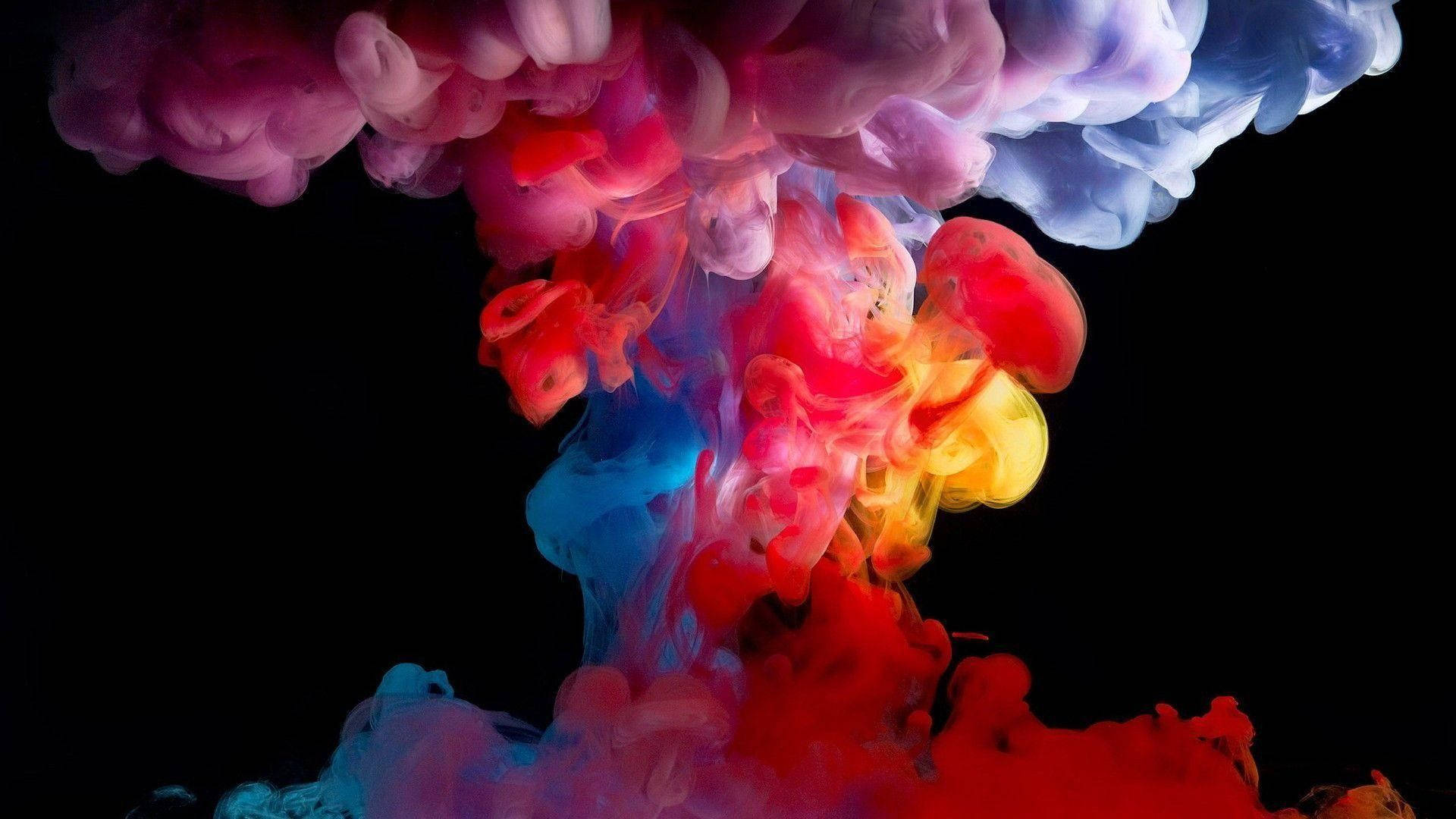 Intense And Colorful Clouds Of Smoke. Wallpaper