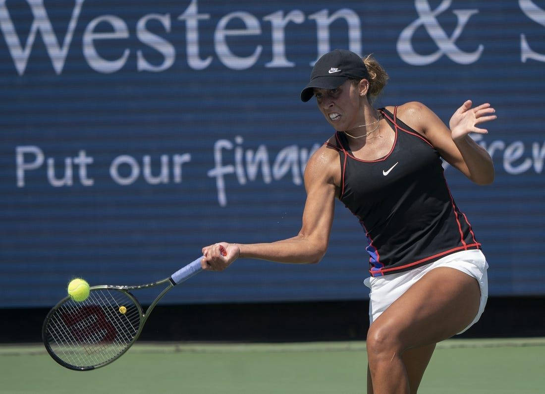 Intense Focus: Madison Keys On Court Wallpaper