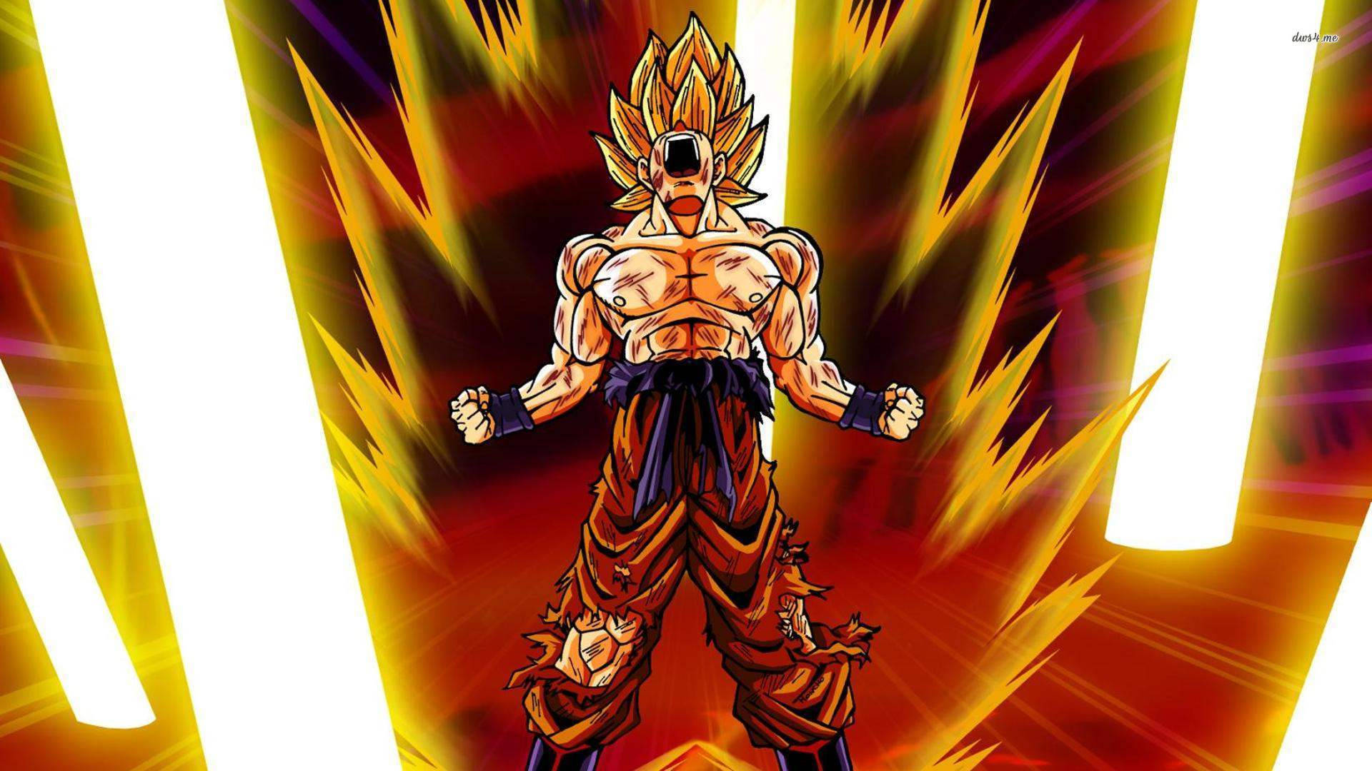 Intense Training - Goku In Super Saiyan Form Wallpaper