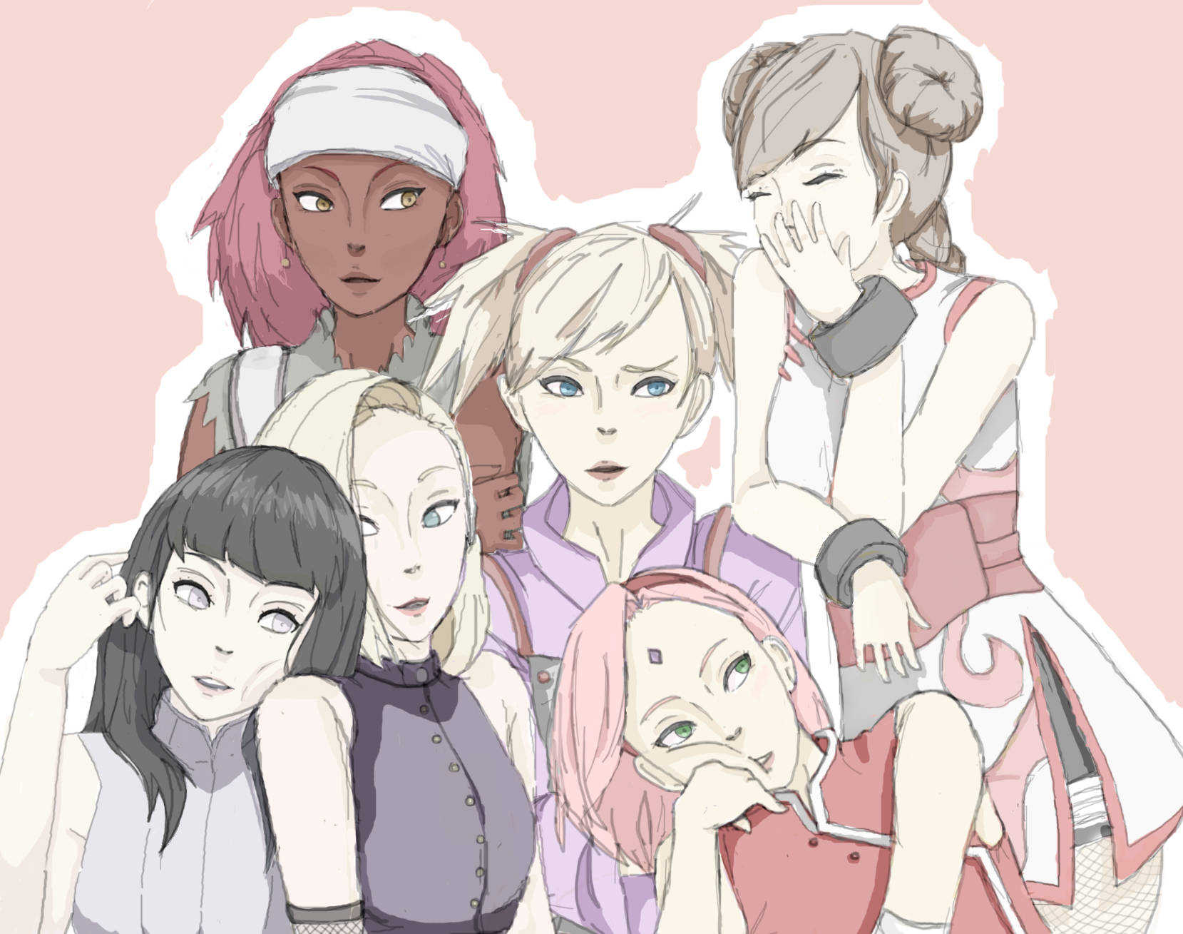 Interesting Naruto Girls Fanwork Wallpaper