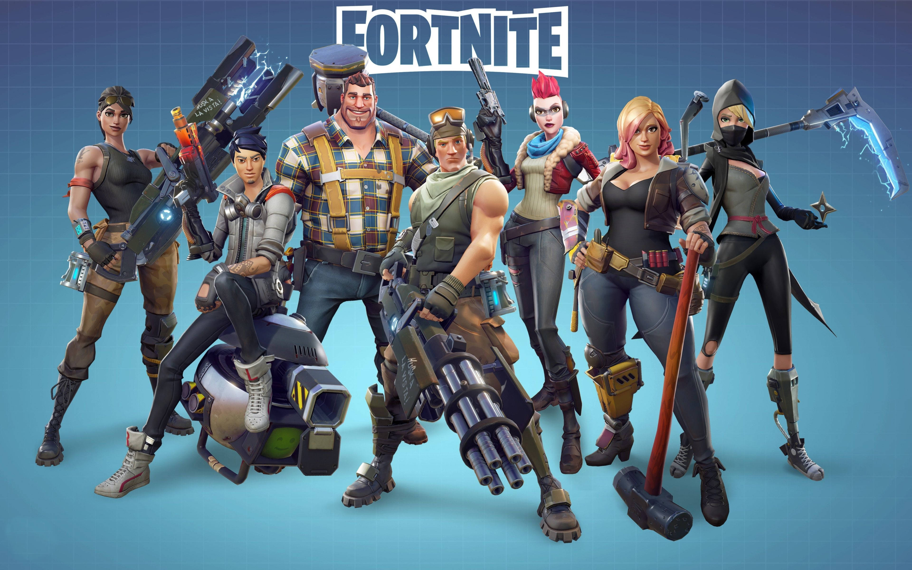 Interesting Poster In Fortnite Skin Outfit Wallpaper