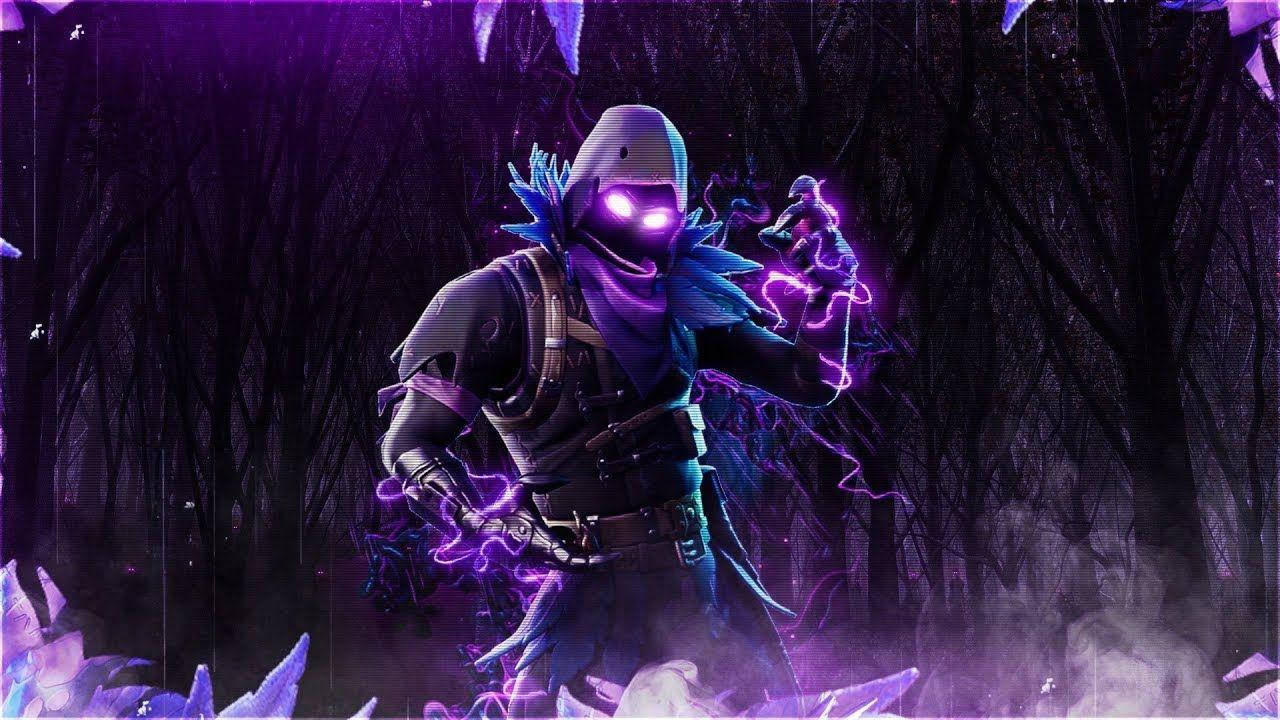 Intimidating Frozen Raven Fortnite Skin In Action Wallpaper