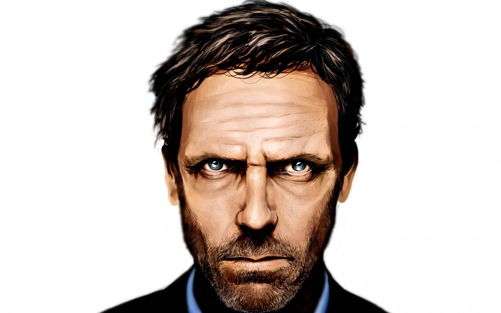 Intriguing Artistic Portrait Of Dr. House Wallpaper