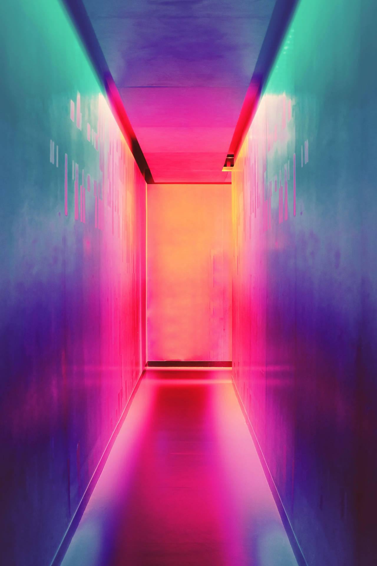 Ios 14 Neon Aesthetic Hallway Wallpaper