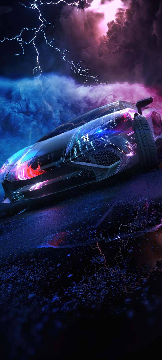 Iphone Car Dark Lightning Wallpaper