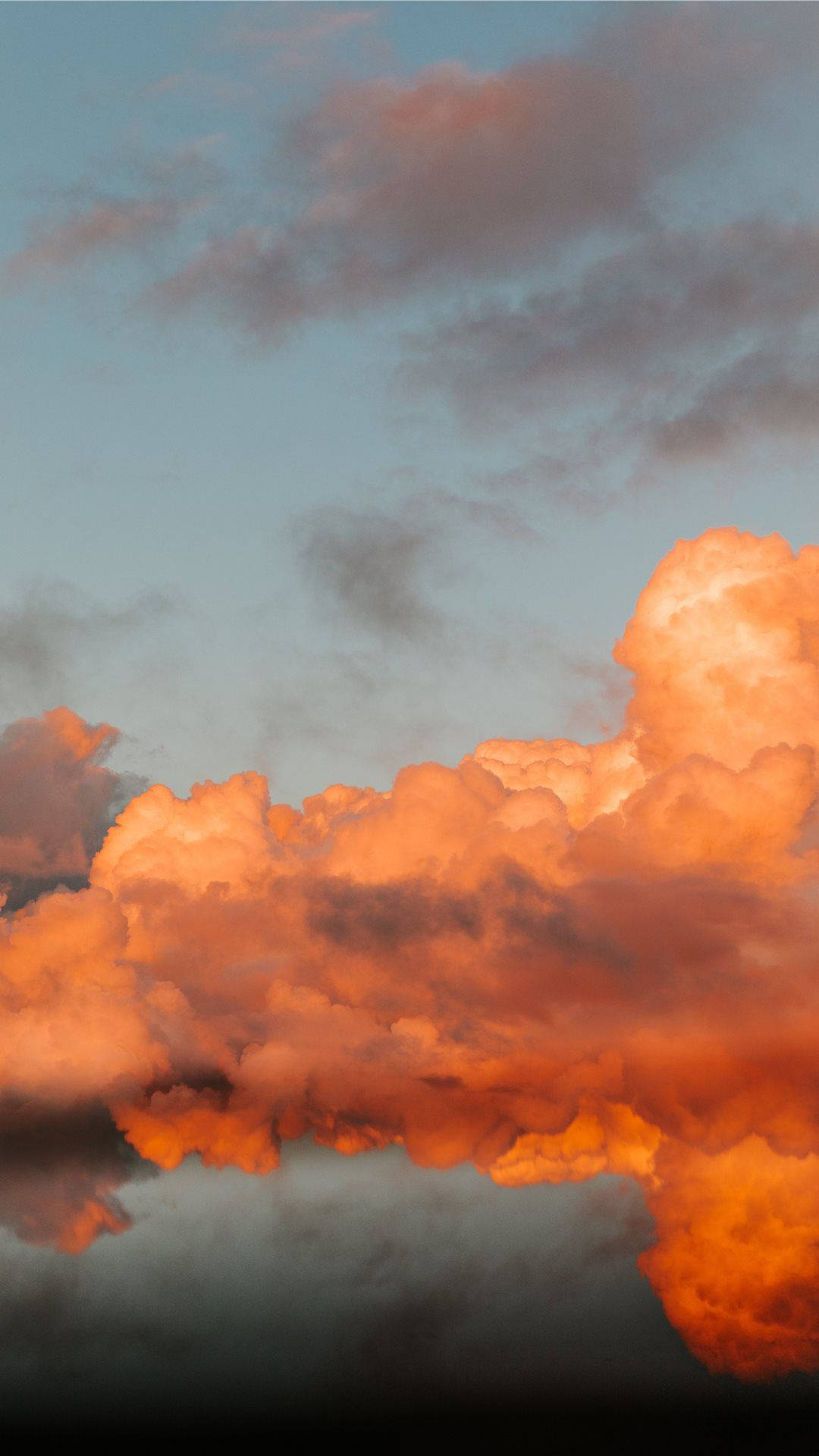 Iphone Orange Aesthetic Clouds Wallpaper