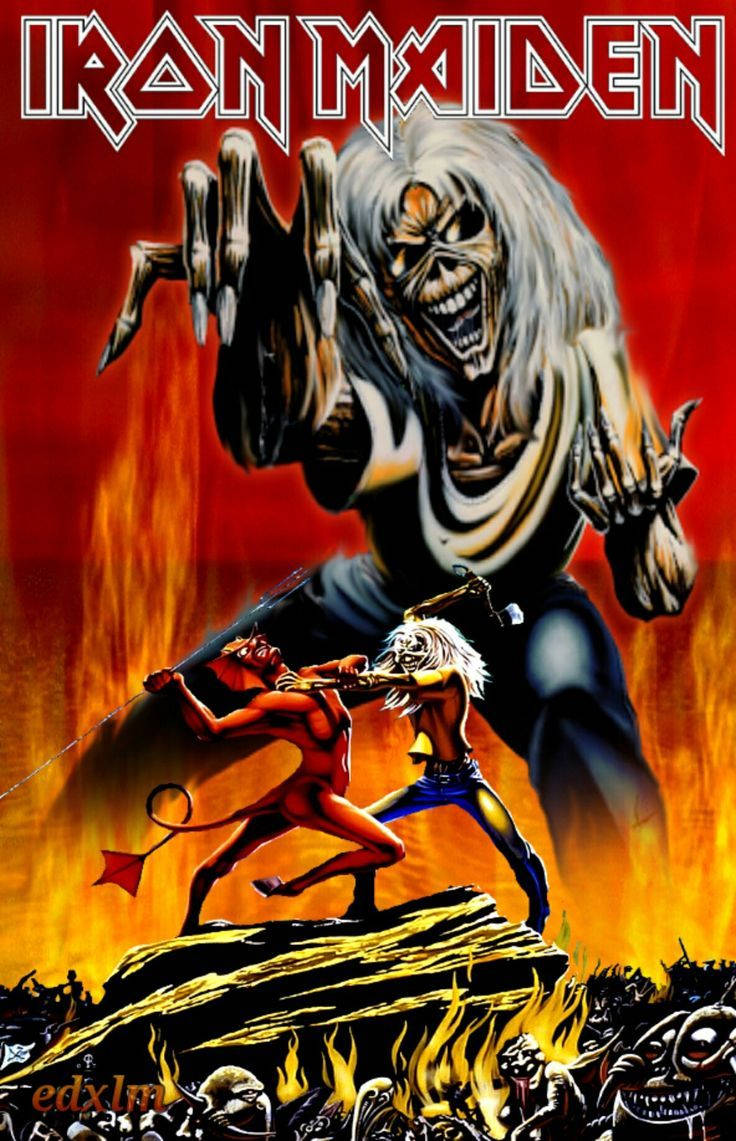 Iron Maiden Eddie And Satan Wallpaper
