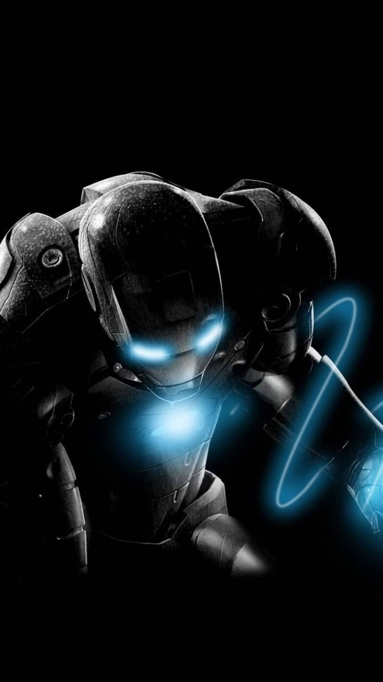 Iron Man 4k Iphone Matte Black Wallpaper