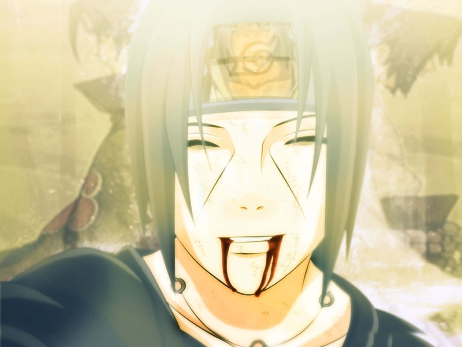 Itachi Live Bleeding Mouth Wallpaper