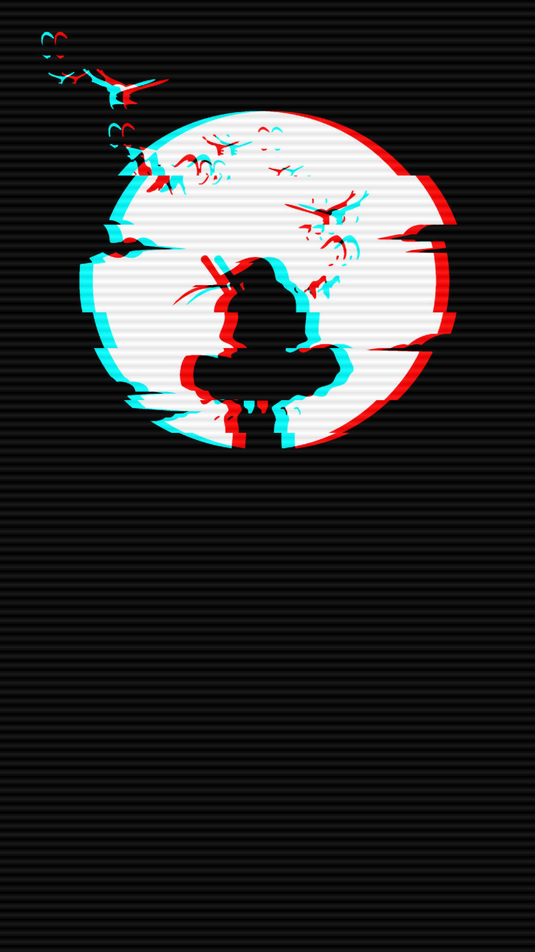 Itachi Uchiha Glitch Silhouette Cool Pfp Wallpaper