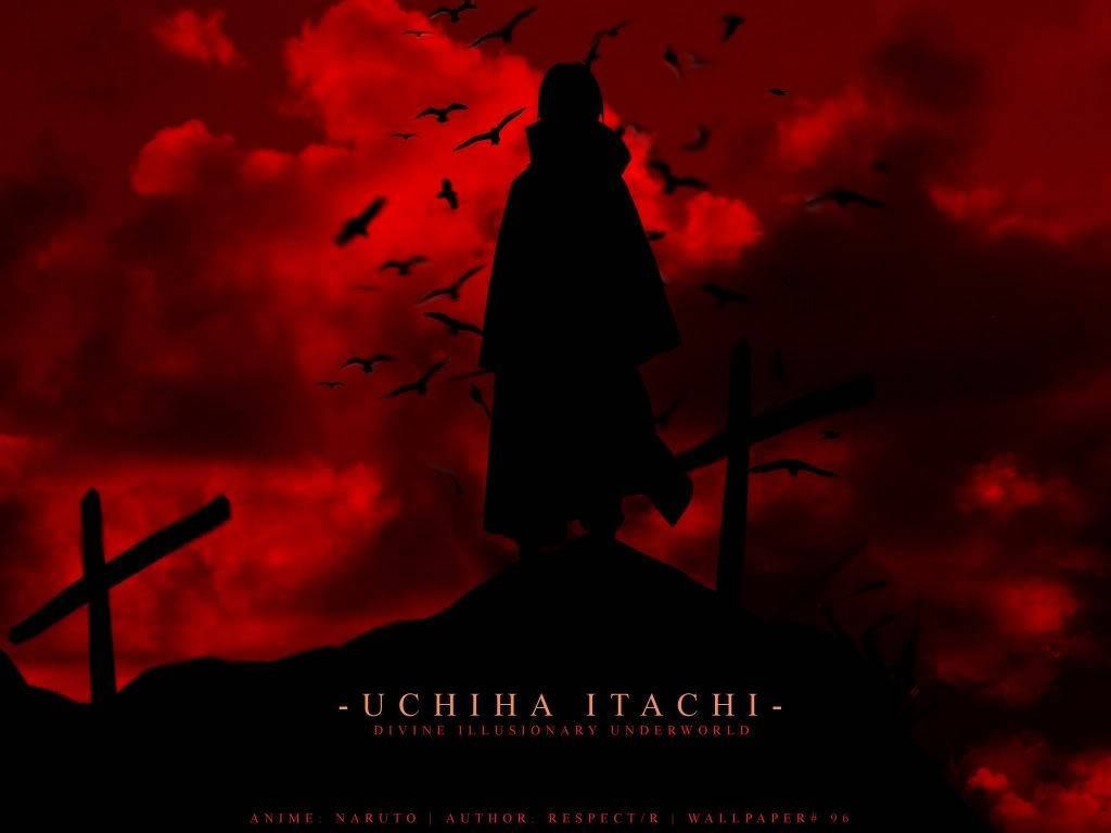 Itachi Uchiha Red Black Wallpaper