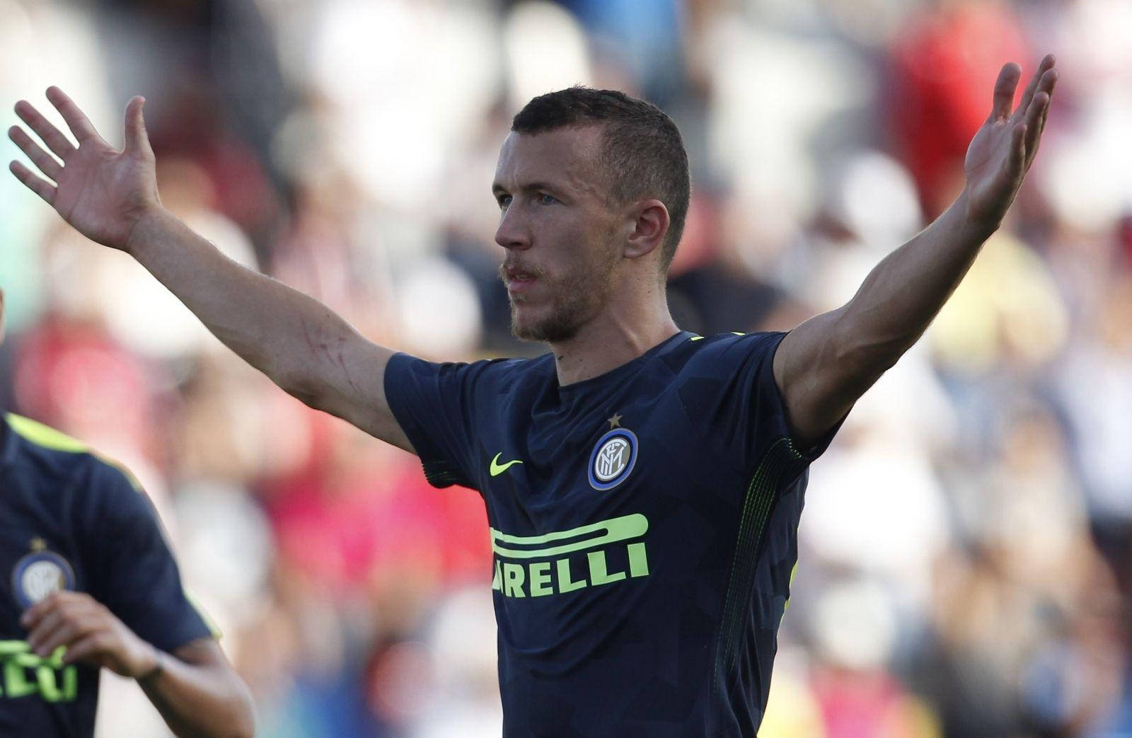 Ivan Perisic Raising His Arms Wallpaper