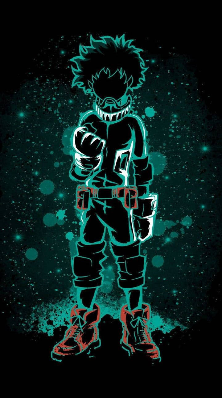 Izuku Silhouette My Hero Academia Phone Wallpaper