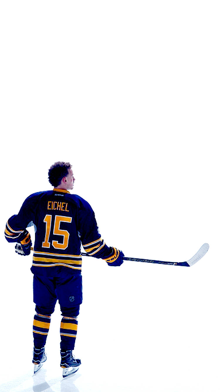 Jack Eichel Number 15 White Wallpaper