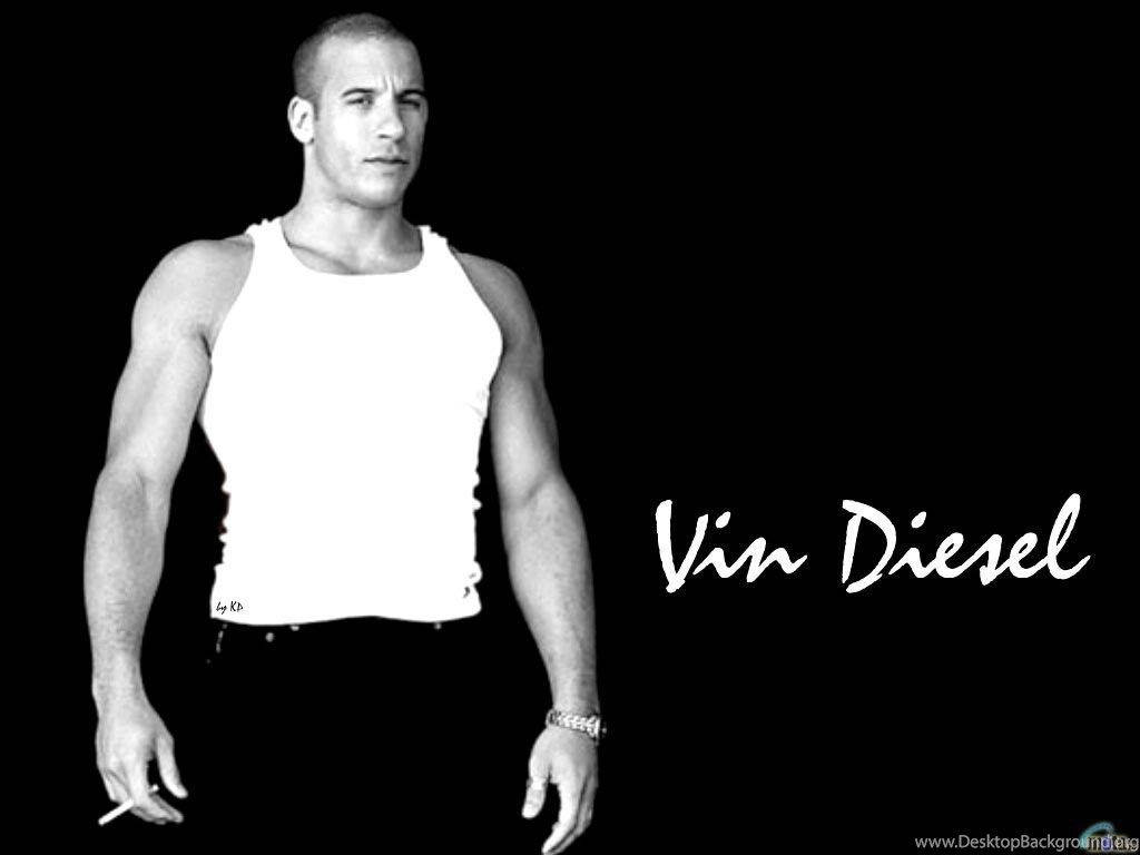 Jacked Vin Diesel White Tee Wallpaper