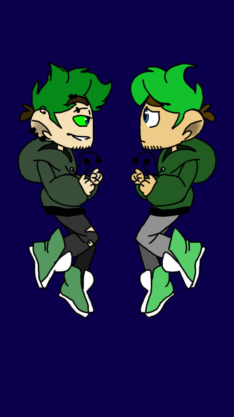 Jacksepticeye Antisepticeye Mirroring Wallpaper