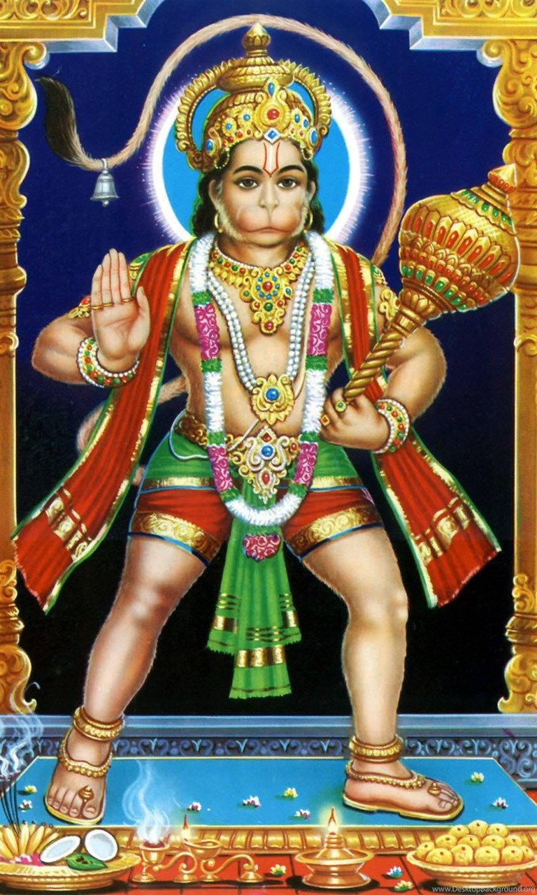 Jai Hanuman Food Offerings Wallpaper