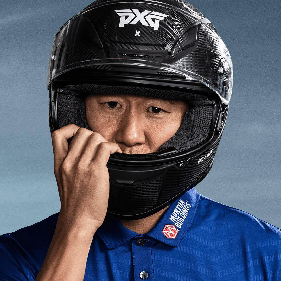 James Hahn Wearing Black Pxg Helmet Wallpaper