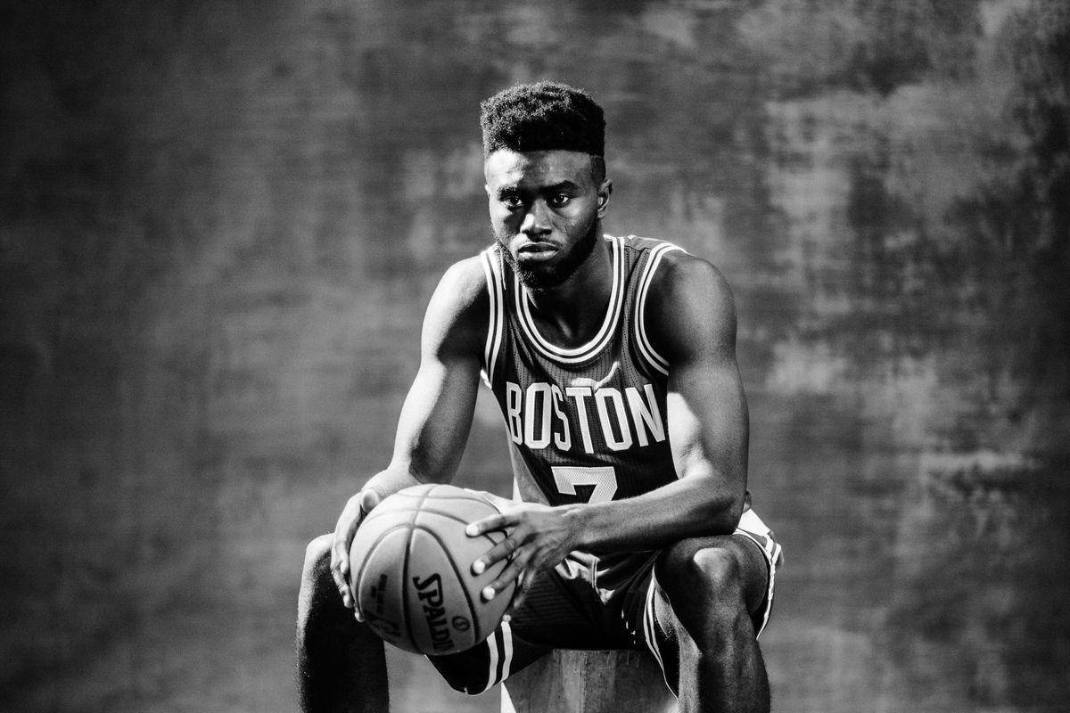 Jaylen Brown Black & White Wallpaper