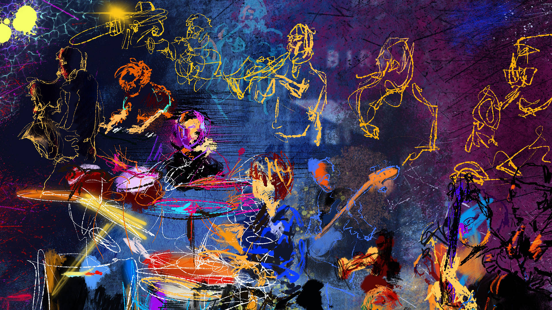 Jazz Band Art Wallpaper