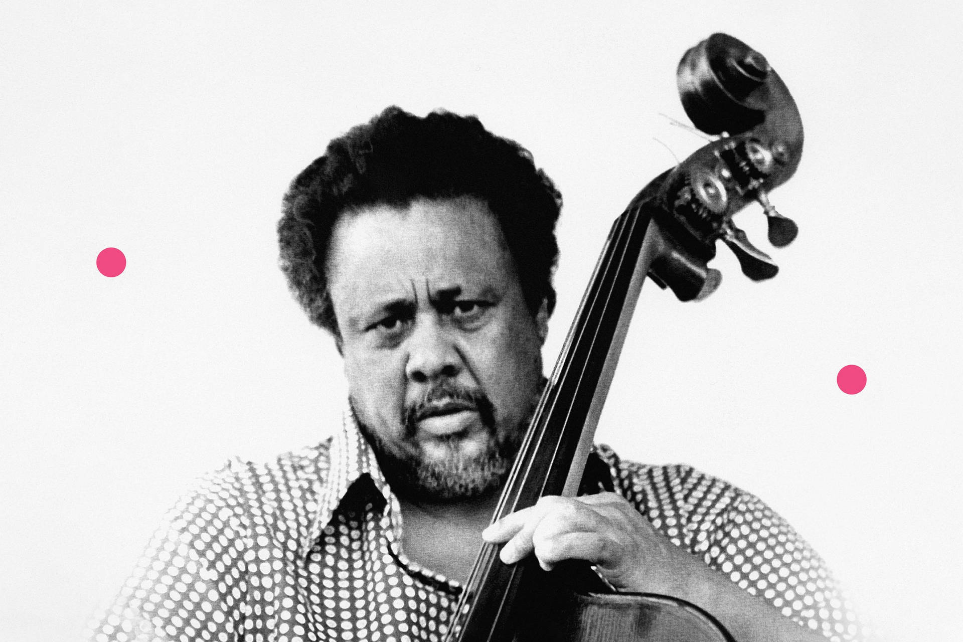 Jazz Legend Charles Mingus Mastering The Bass Wallpaper