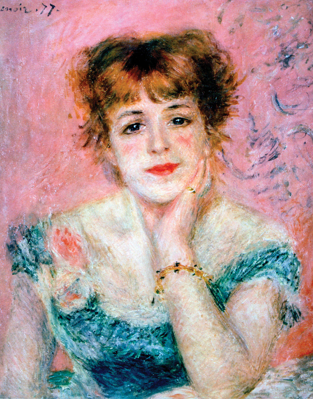 Jeanne Samary By Renoir Wallpaper