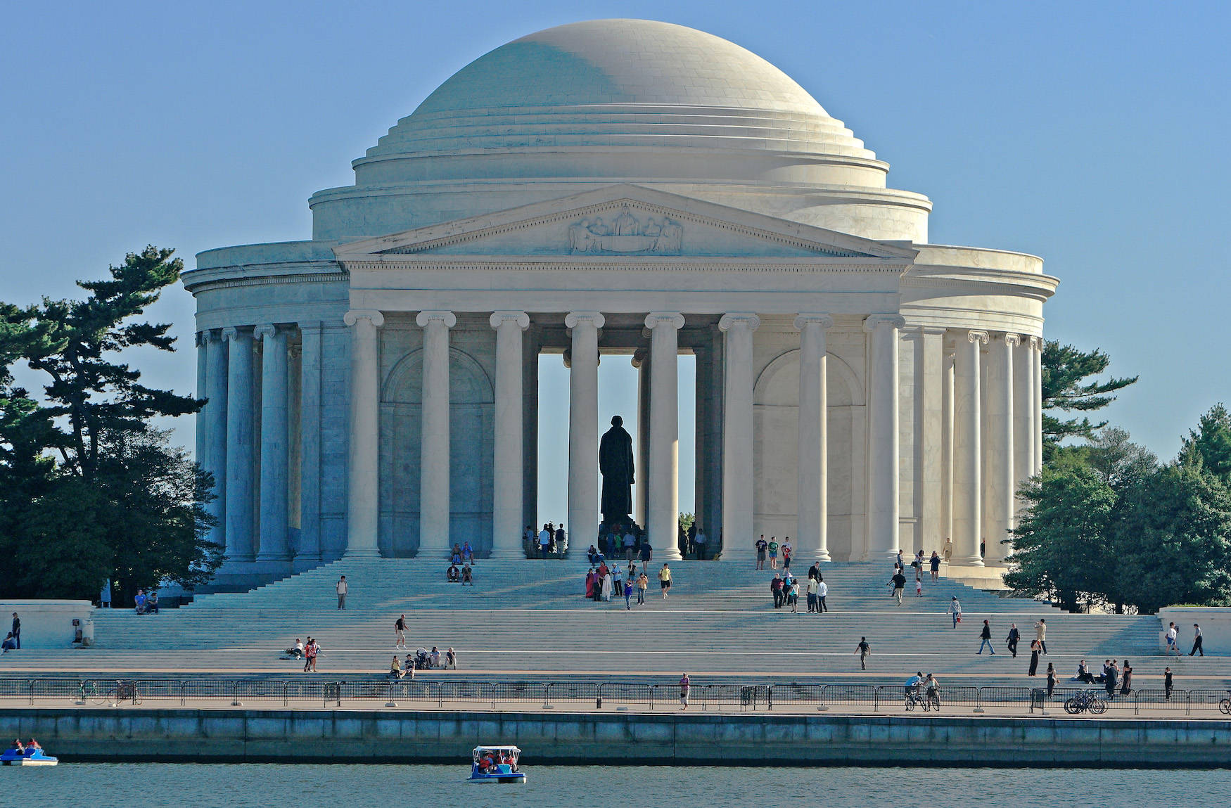 Jefferson Memorial River And Steps Wallpaper