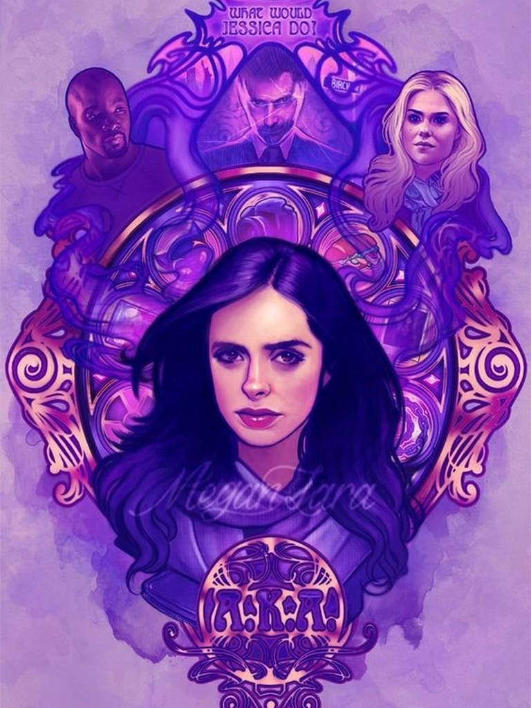 Jessica Jones Purple Digital Art Wallpaper