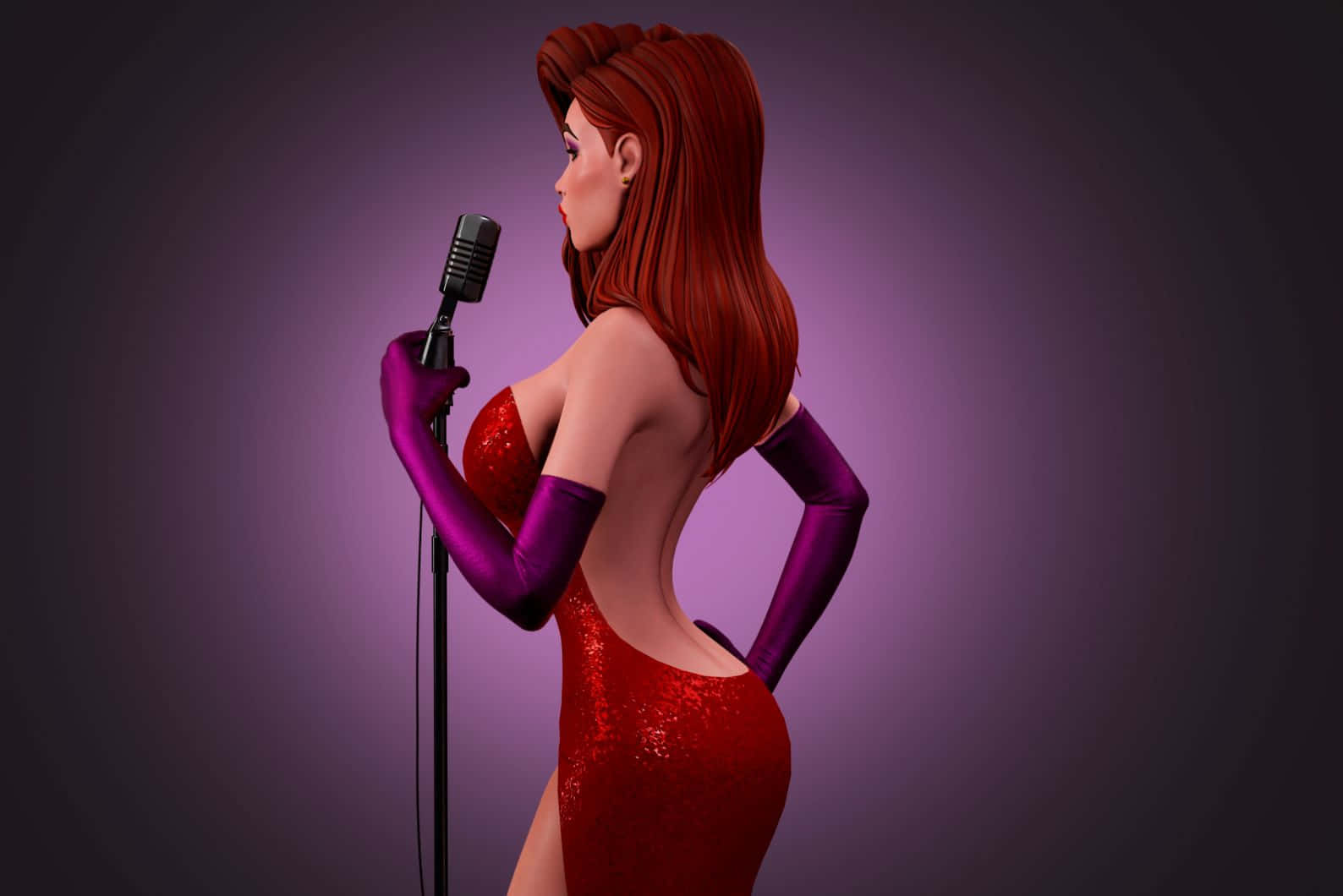 Jessica Rabbit Singing Performance Wallpaper