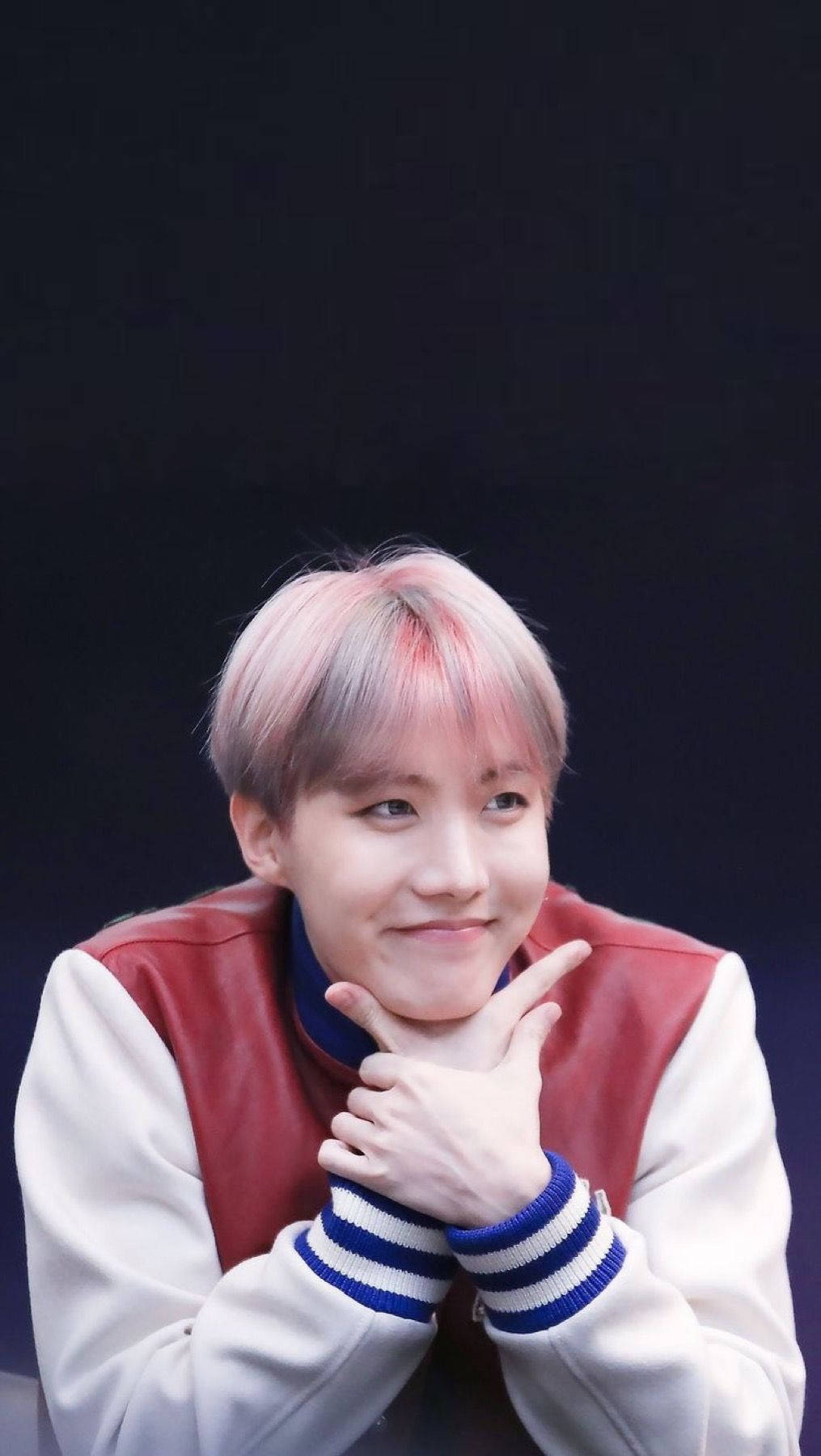 Jhope Cute Pose In Black Background Wallpaper