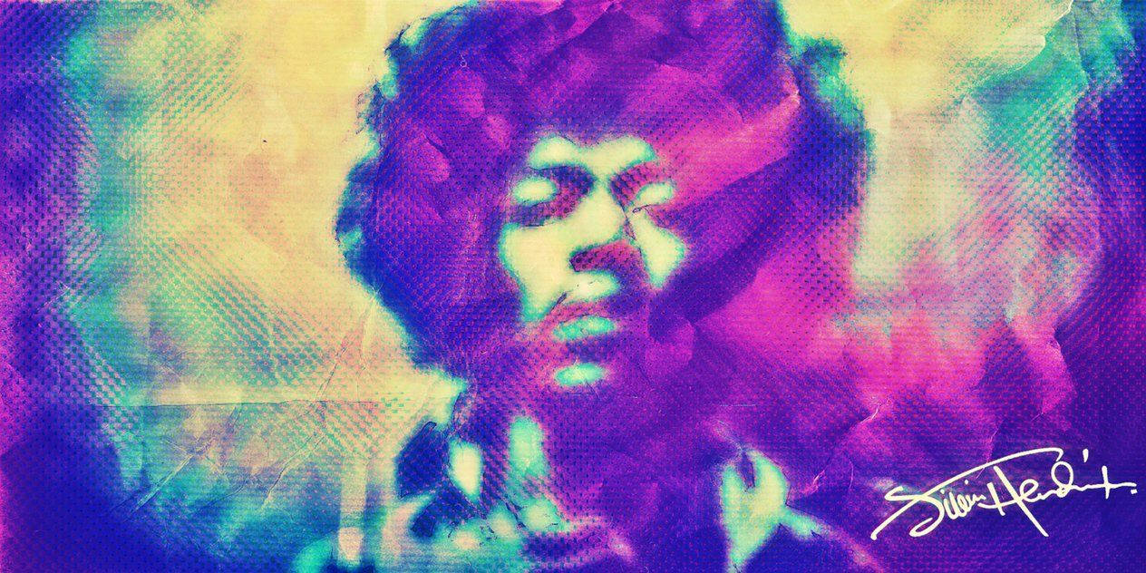 Jimi Hendrix Psychedelic Art Wallpaper