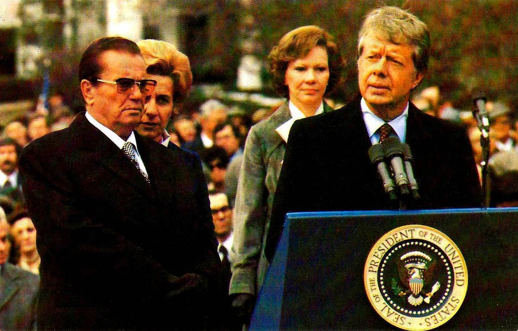 Jimmy Carter In An Outdoor Event Wallpaper