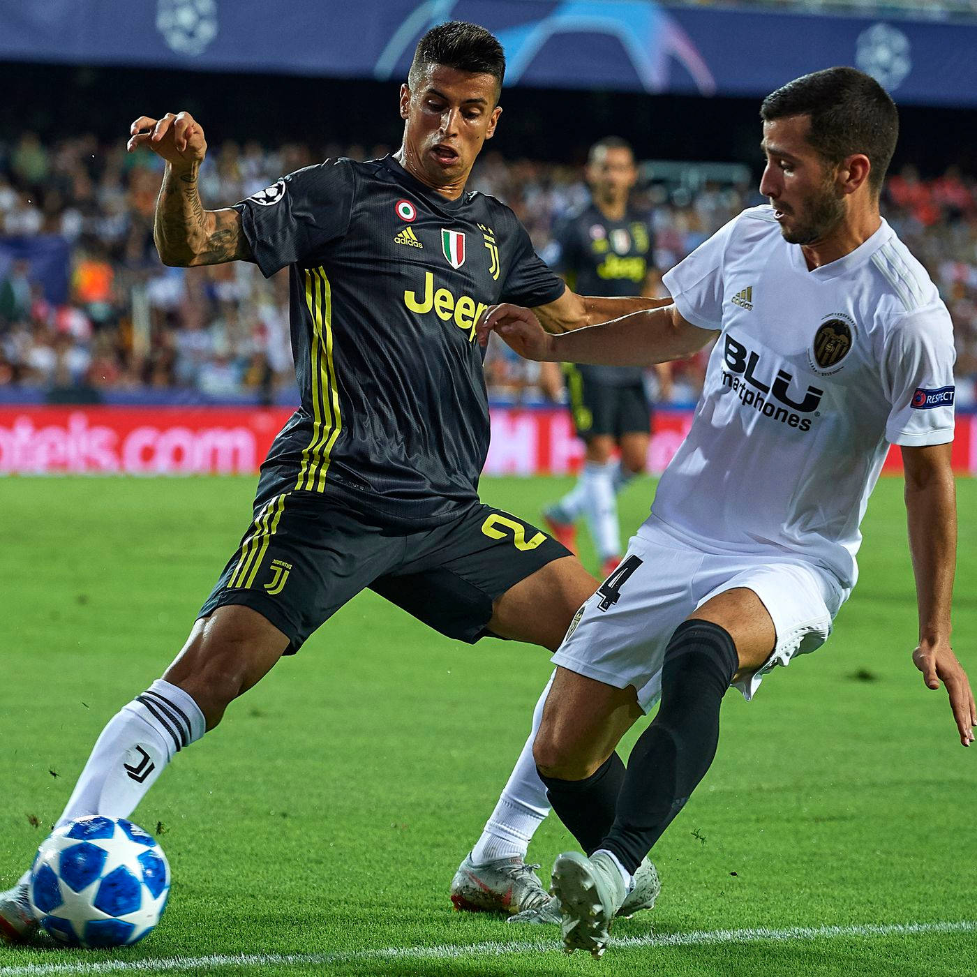 Joao Cancelo Skillfully Taking Possession Of The Ball Wallpaper