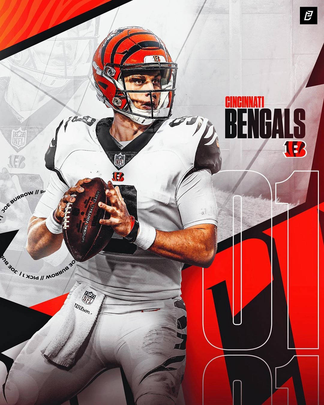 Joe Burrow Cincinnati Bengals Poster Wallpaper