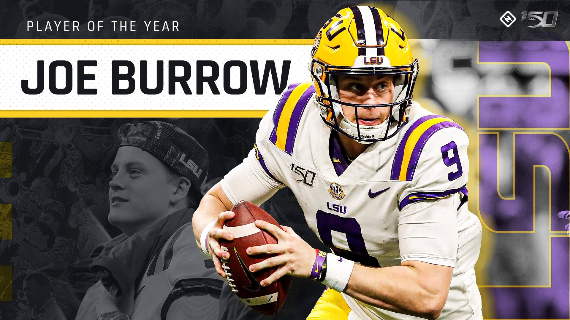 Joe Burrow Player Of The Year Wallpaper